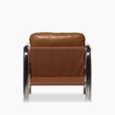 Rudolph Accent Chair | Tan Leather & Chrome