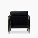 Rudolph Accent Chair | Black Leather & Chrome
