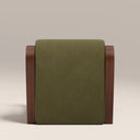 Talie Accent Chair | Moss Green Sustainable Mohair Velvet & Walnut