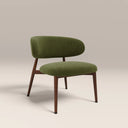 Halston Accent Chair | Olive Green Sustainable Velvet & Walnut