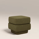 Ava Pouffe | Moss Green Sustainable Mohair Velvet