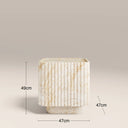 Osmond Square Side Table | Natural Travertine Effect