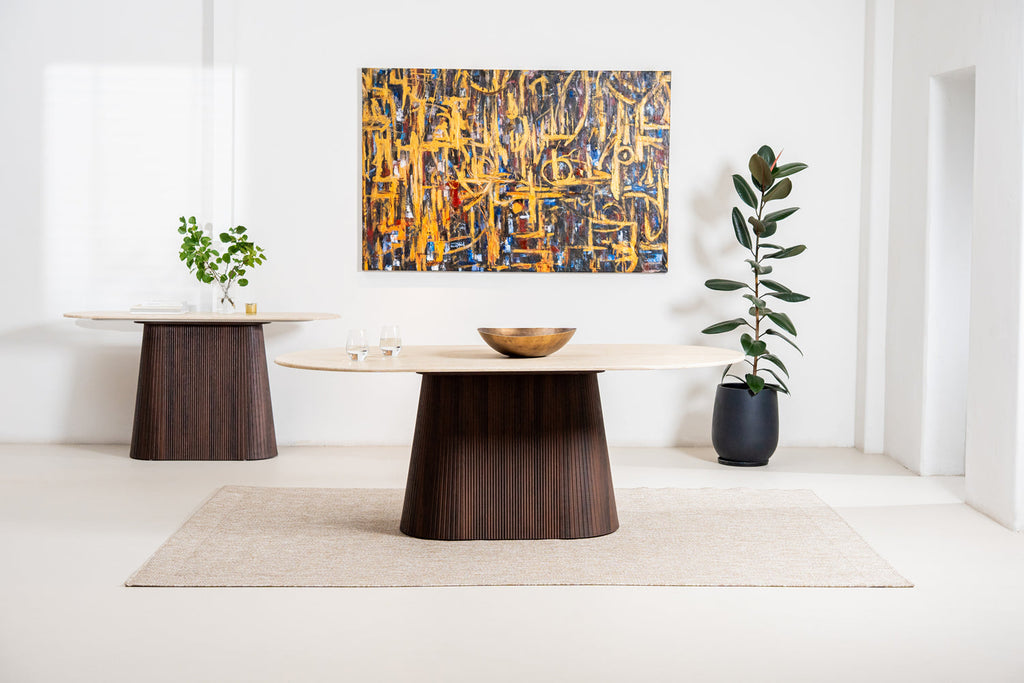 Cadan Dining Table Travertine