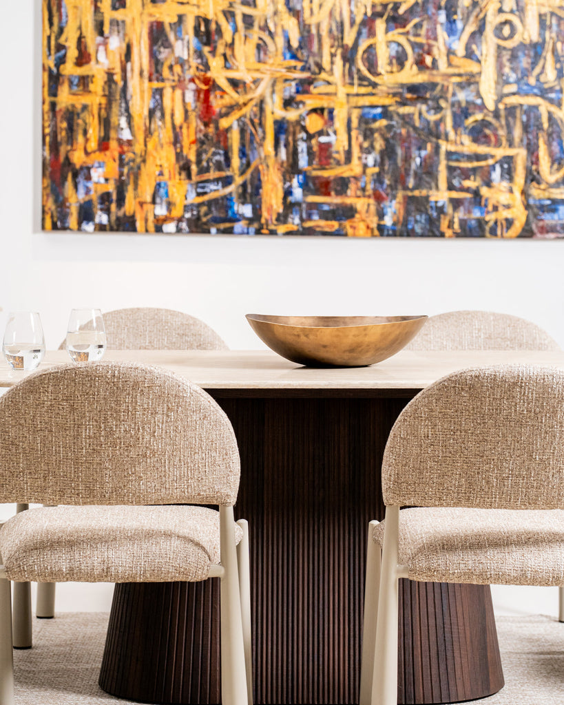 Cadan Dining Table Travertine
