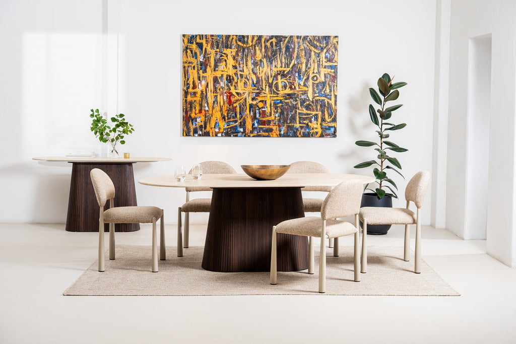 Cadan Dining Table Travertine