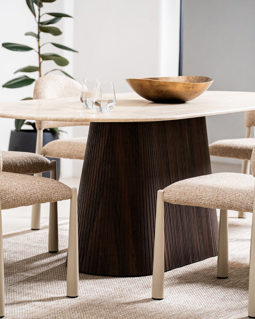 Cadan Dining Table Travertine