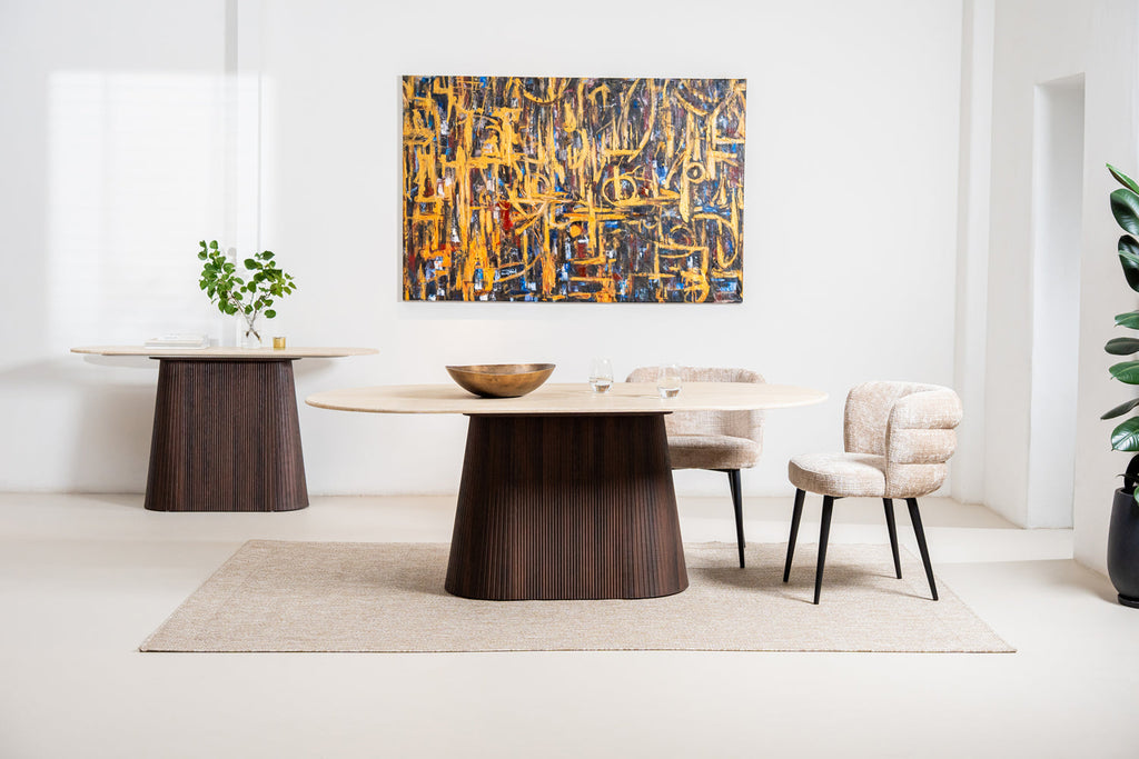 Cadan Dining Table Travertine
