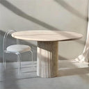 Round Travertine Table (Hannah)