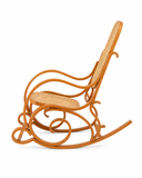 Chaise à Bascule en Bois Courbé & Cannage