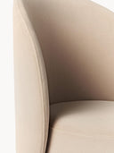 Chaise rembourrée en velours Zeyno