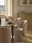 Chaise rembourrée en velours Zeyno