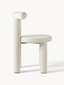 Chaise rembourrée en velours Calan