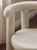 Chaise rembourrée en velours Calan