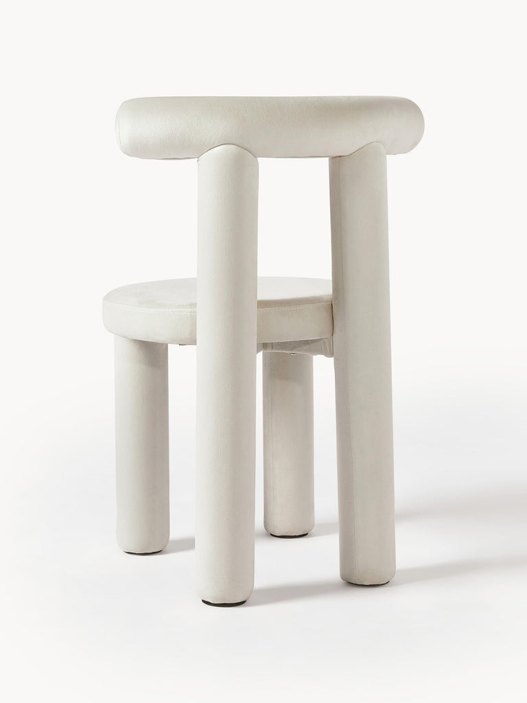 Chaise rembourrée en velours Calan