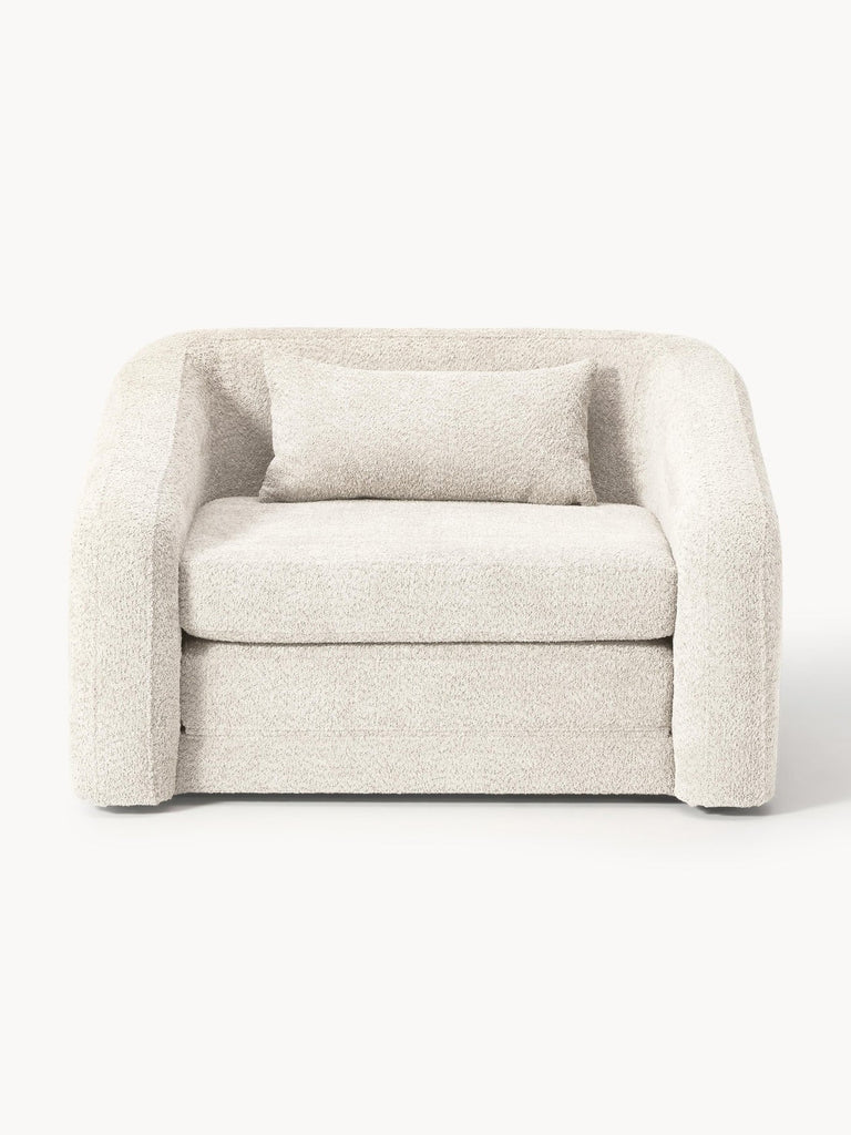 Fauteuil convertible en peluche-bouclette Eliot