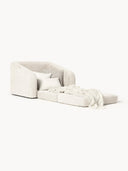 Fauteuil convertible en peluche-bouclette Eliot