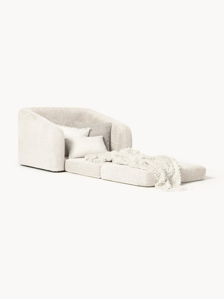 Fauteuil convertible en peluche-bouclette Eliot