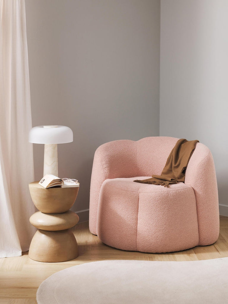 Fauteuil lounge en bouclette Fleur