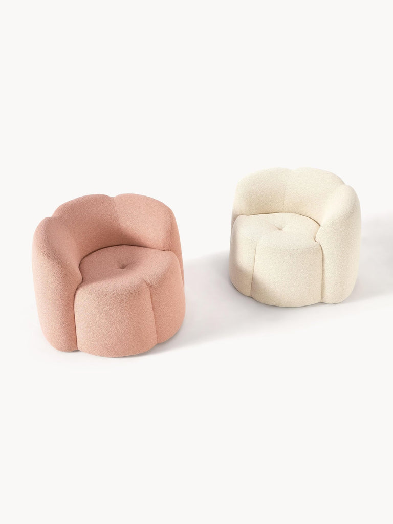 Fauteuil lounge en bouclette Fleur