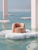 Fauteuil lounge en bouclette Fleur