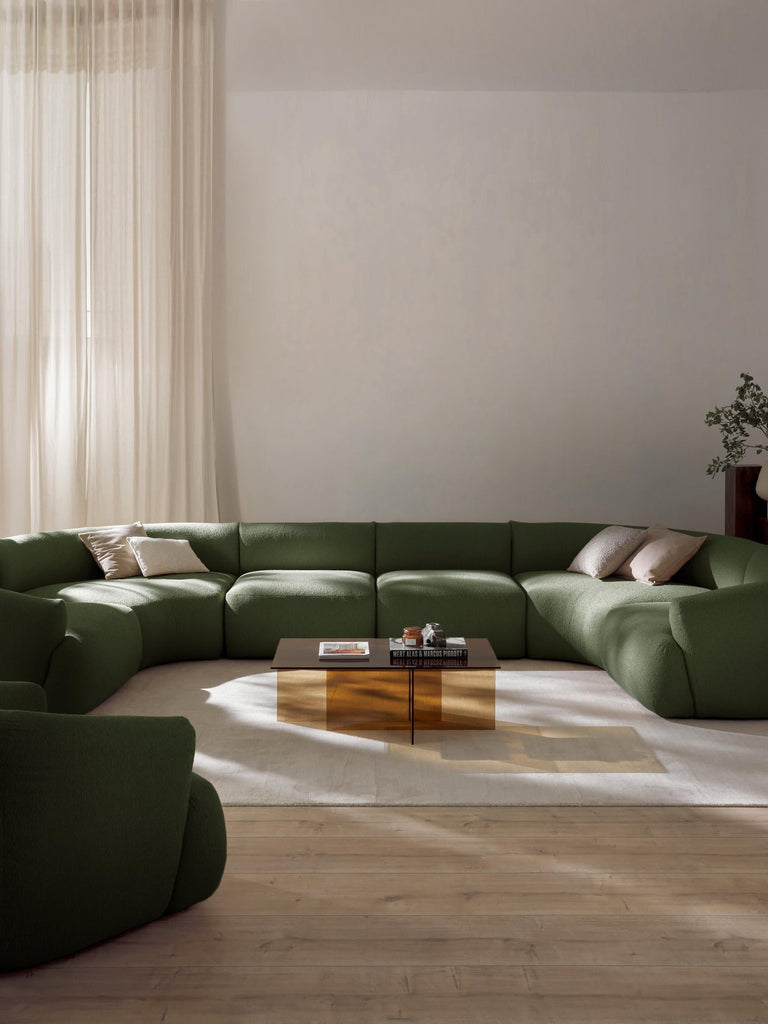 Canapé lounge modulable XL en bouclette Sofia