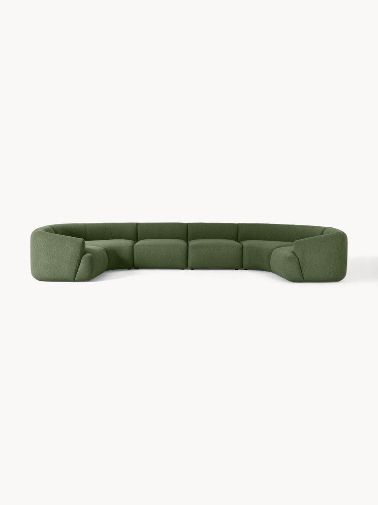 Canapé lounge modulable XL en bouclette Sofia