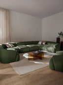 Canapé lounge modulable XL en bouclette Sofia