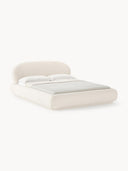 Lit matelassé arrondi en bouclette Alba