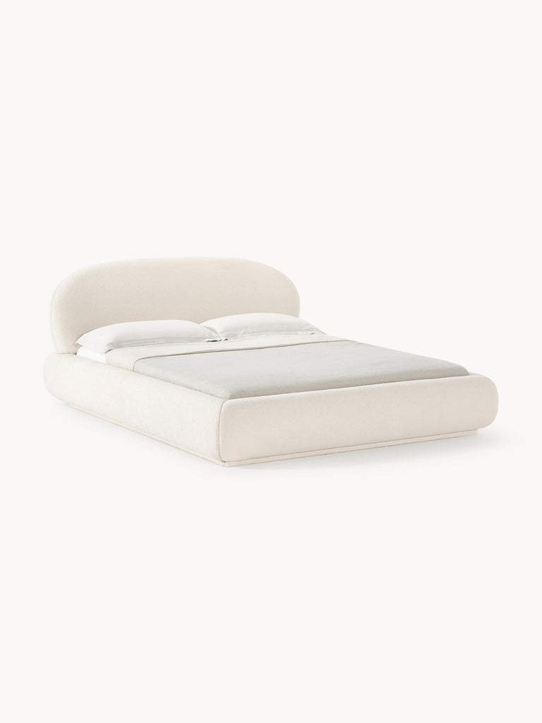 Lit matelassé arrondi en bouclette Alba