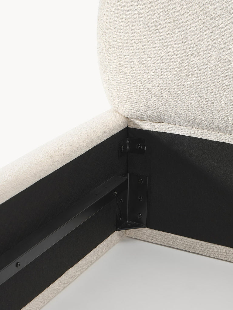 Lit matelassé arrondi en bouclette Alba