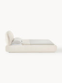 Lit matelassé arrondi en bouclette Alba