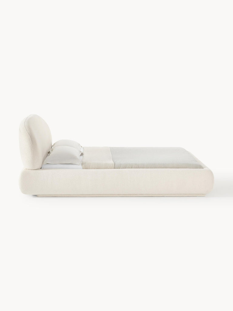 Lit matelassé arrondi en bouclette Alba