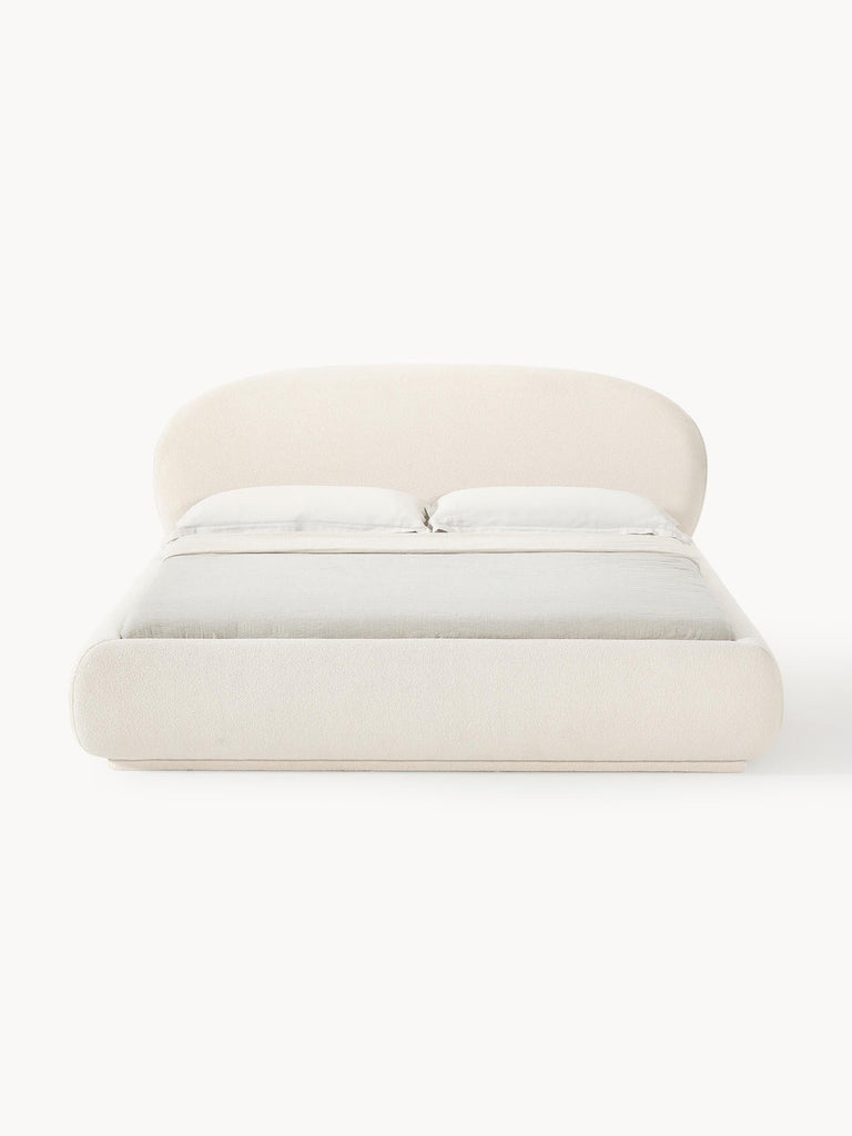 Lit matelassé arrondi en bouclette Alba