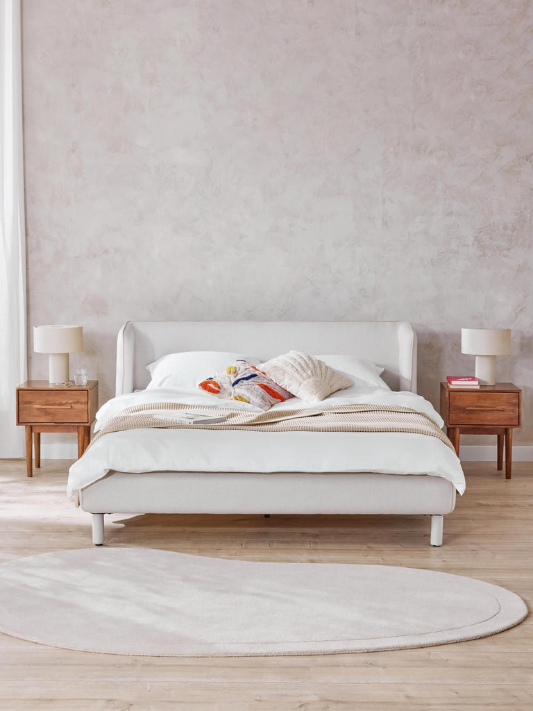 Lit matelassé avec tête de lit Luma