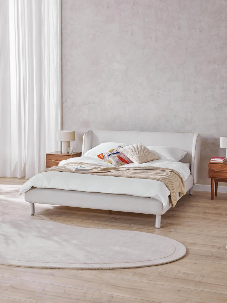 Lit matelassé avec tête de lit Luma