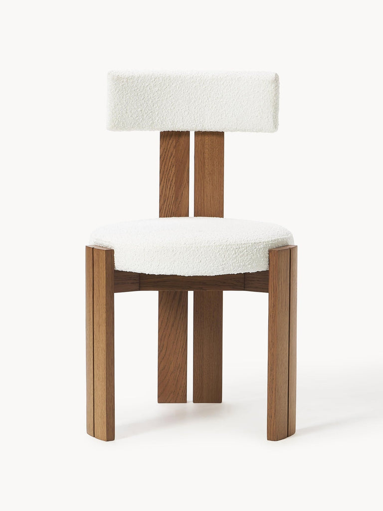 Chaise rembourrée en bouclette Katya