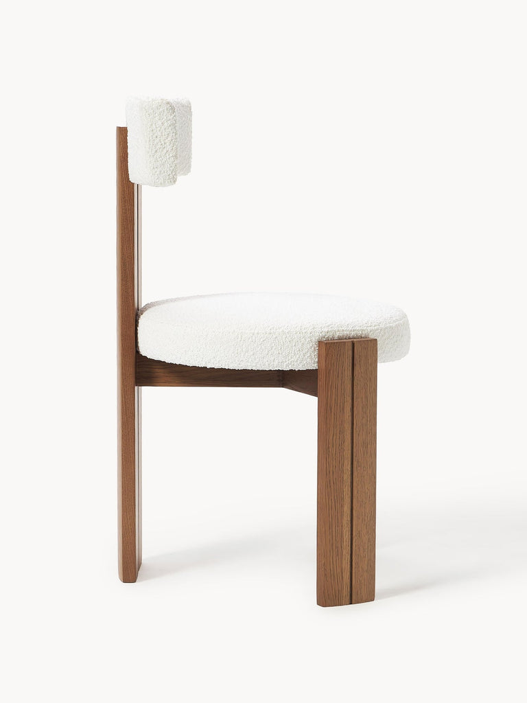 Chaise rembourrée en bouclette Katya