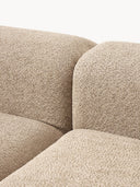 Canapé modulable 3 places en peluche-bouclette avec pouf Natalie