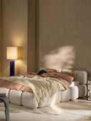 Lit matelassé en bouclette avec rangement Tayla