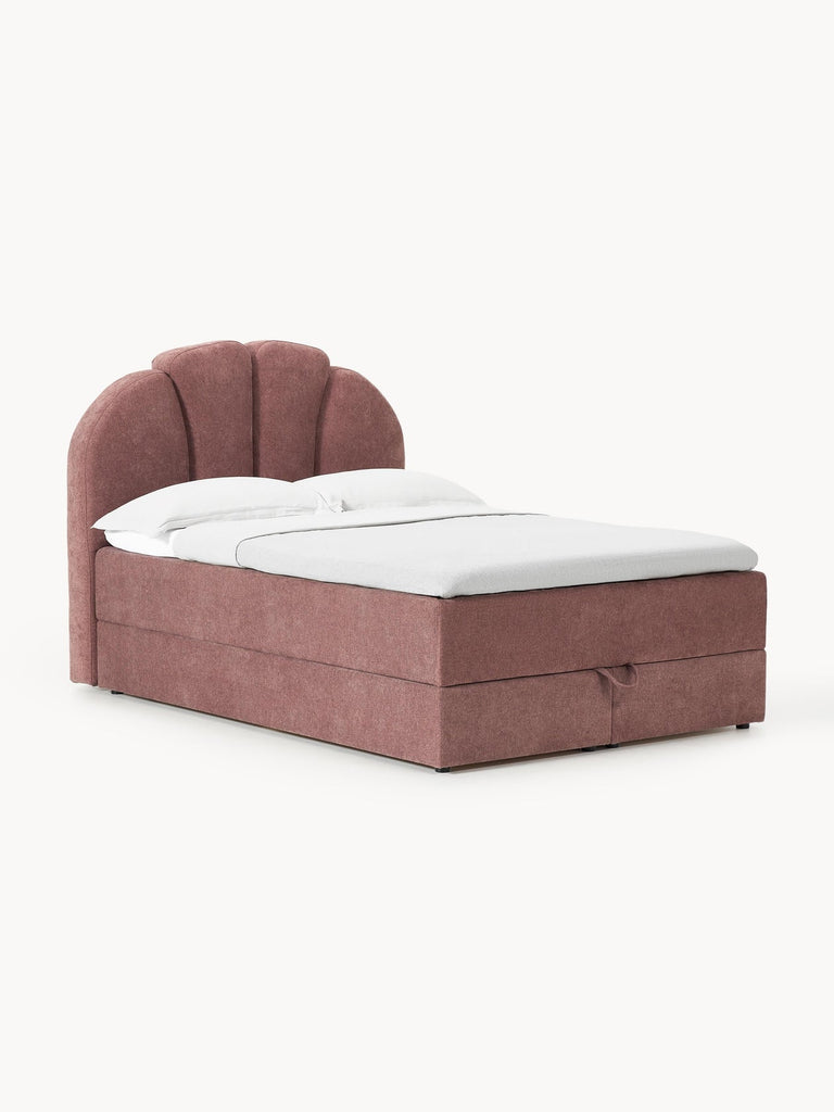 Lit à sommier tapissier avec espace de rangement Romia