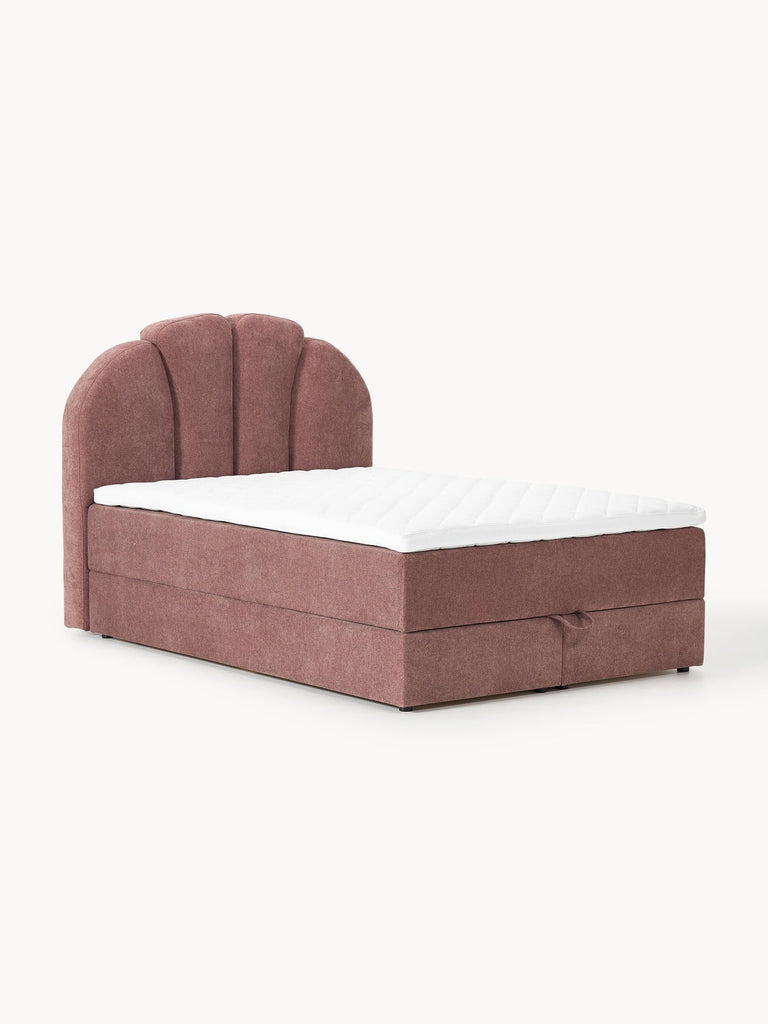 Lit à sommier tapissier avec espace de rangement Romia
