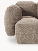 Fauteuil lounge en peluche-bouclette Tayla