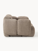 Fauteuil lounge en peluche-bouclette Tayla