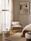 Fauteuil lounge en noyer et hévéa Manuell