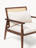 Fauteuil lounge en noyer et hévéa Manuell