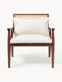 Fauteuil lounge en noyer et hévéa Manuell