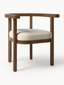 Chaise de jardin en acacia avec coussin d'assise Matheus