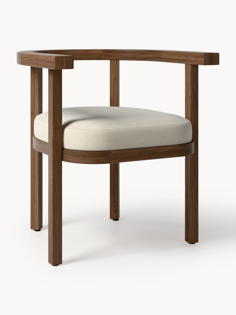 Chaise de jardin en acacia avec coussin d'assise Matheus