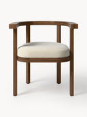 Chaise de jardin en acacia avec coussin d'assise Matheus