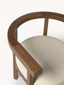 Chaise de jardin en acacia avec coussin d'assise Matheus